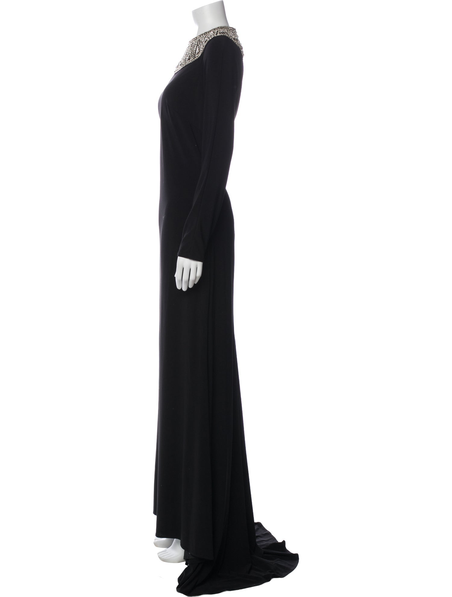 Ieena for Mac Duggal Crew Neck Long Dress