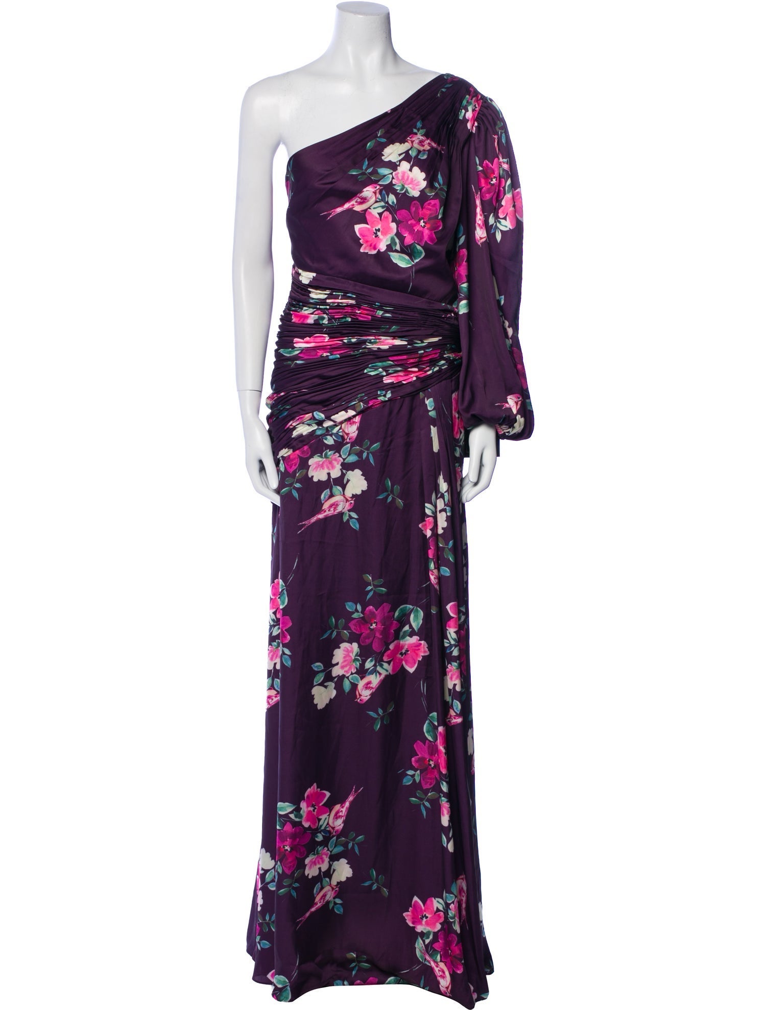 Ieena for Mac Duggal Floral Print Long Dress