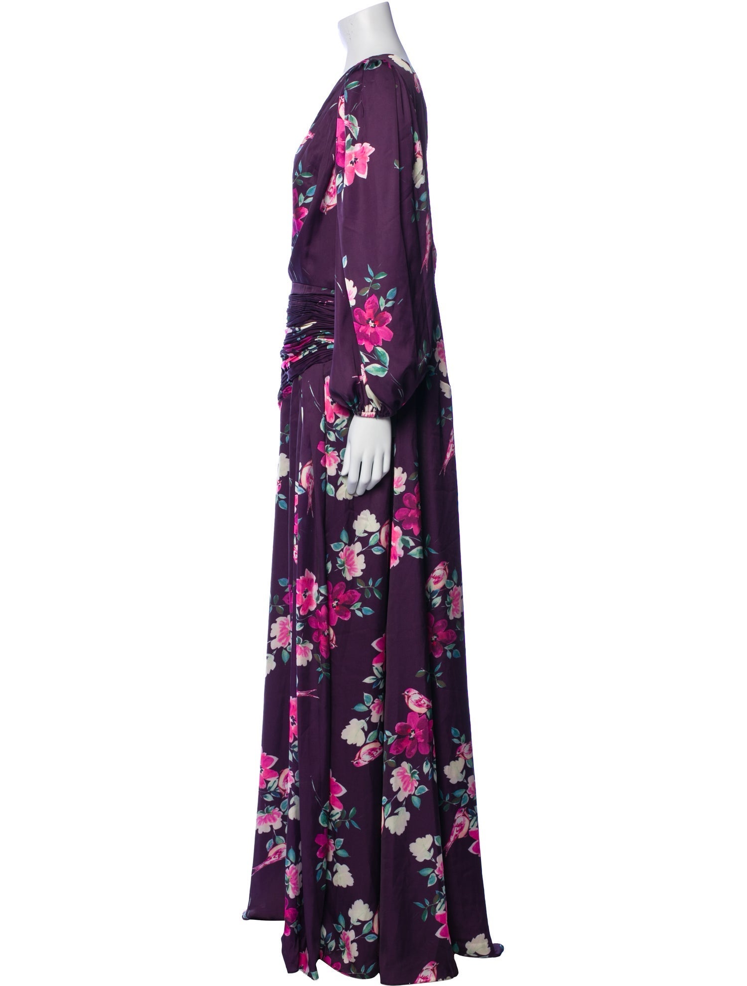 Ieena for Mac Duggal Floral Print Long Dress