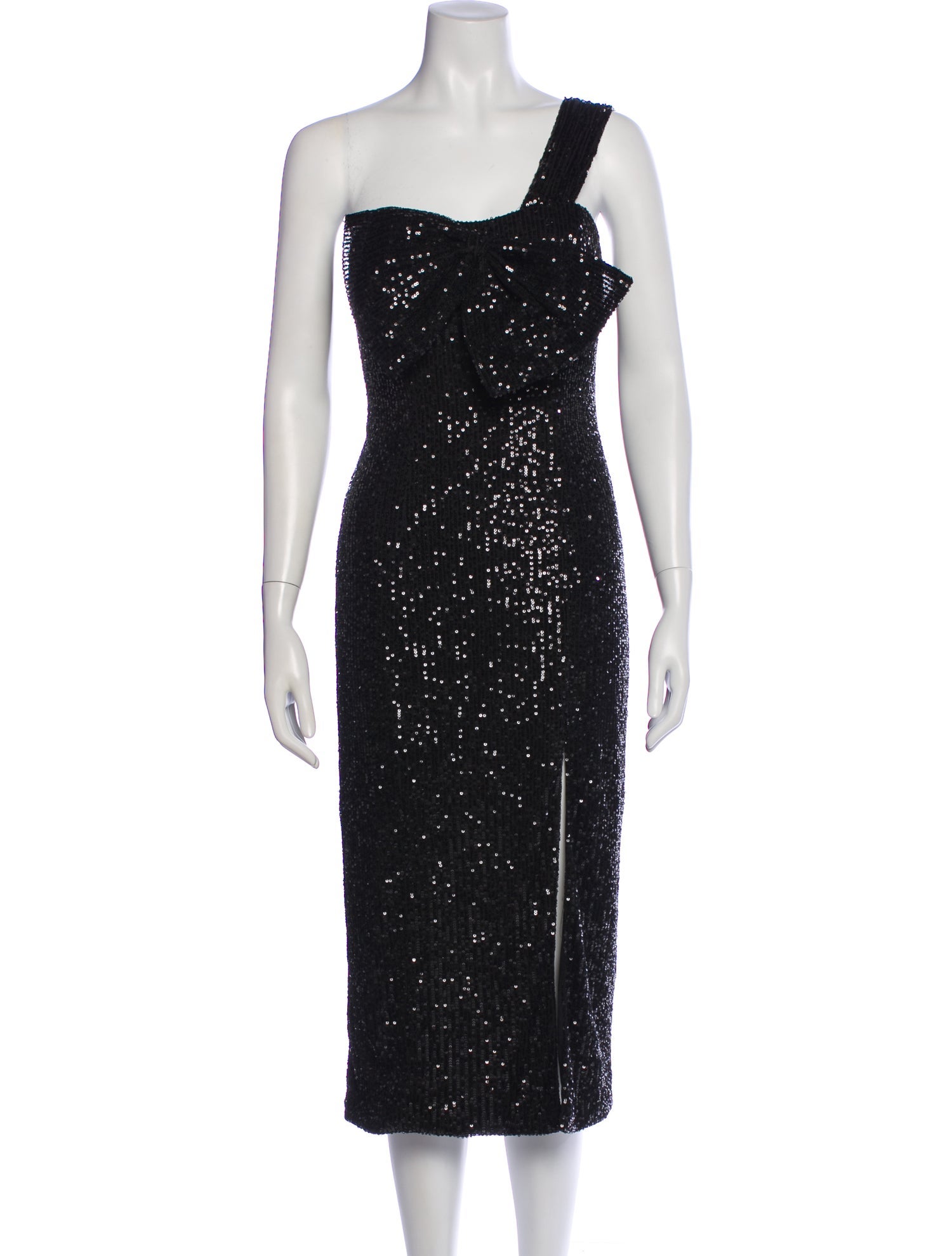 Ieena for Mac Duggal One-Shoulder Midi Length Dress w/ Tags