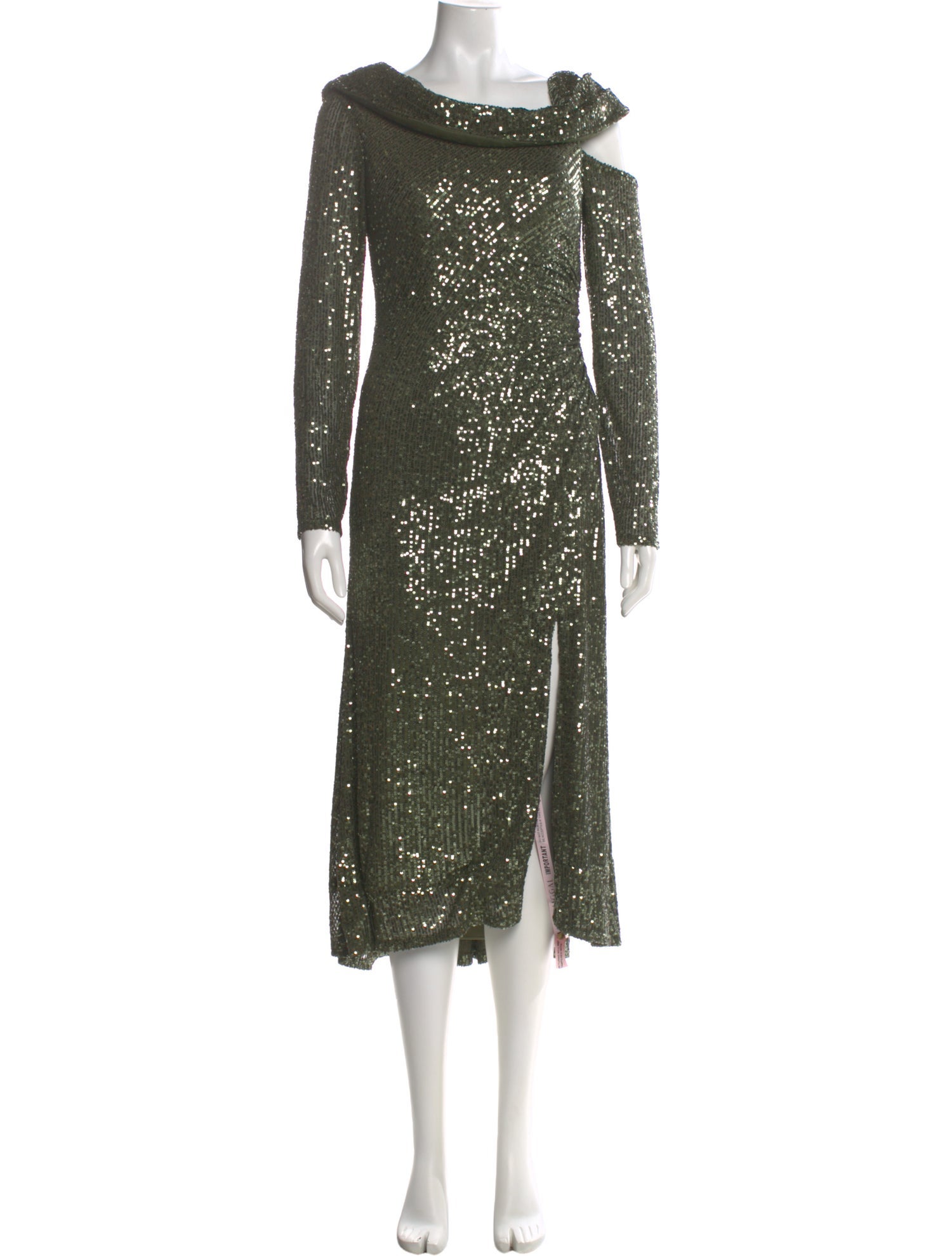 Ieena for Mac Duggal Cowl Neck Long Dress