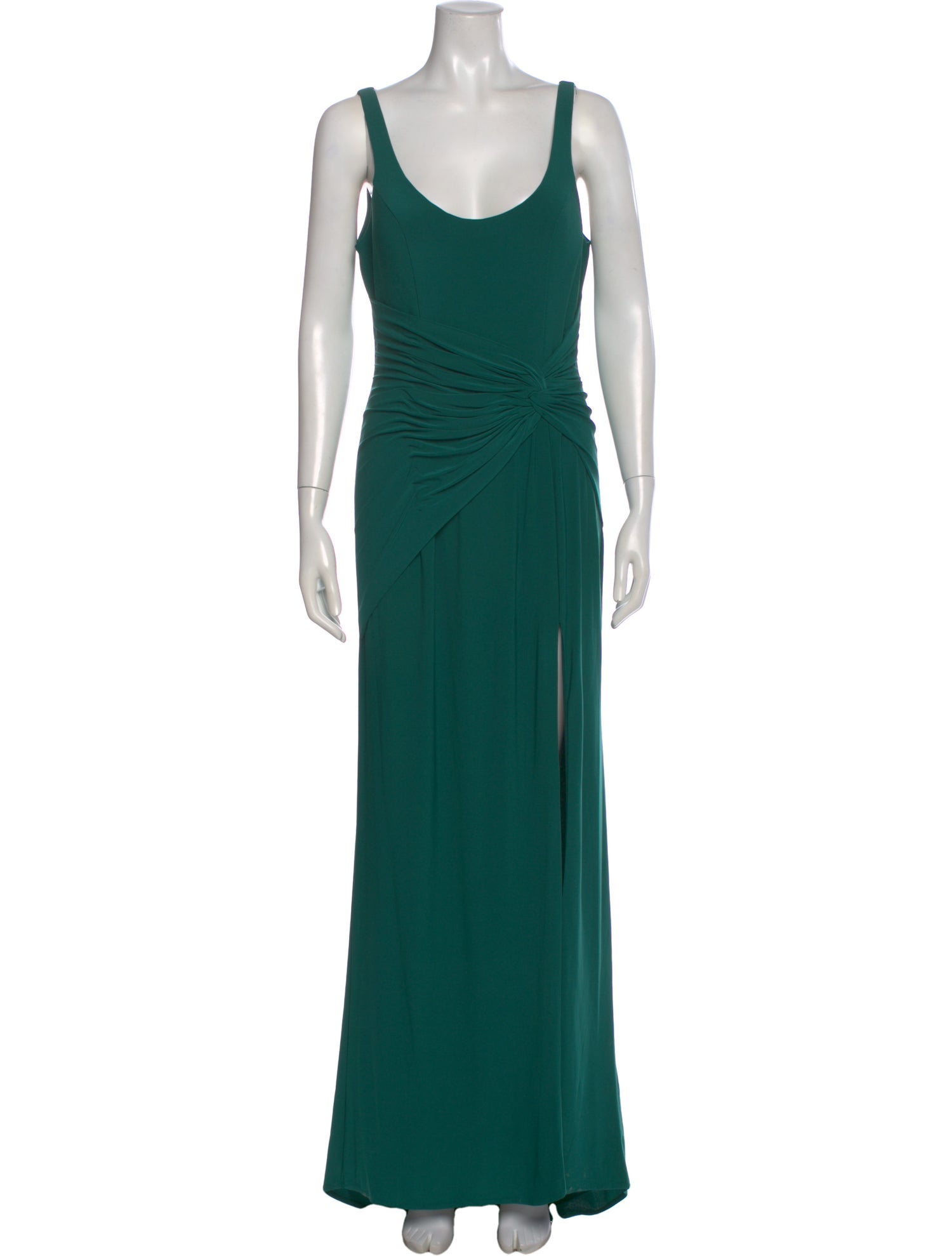 Ieena for Mac Duggal Scoop Neck Long Dress