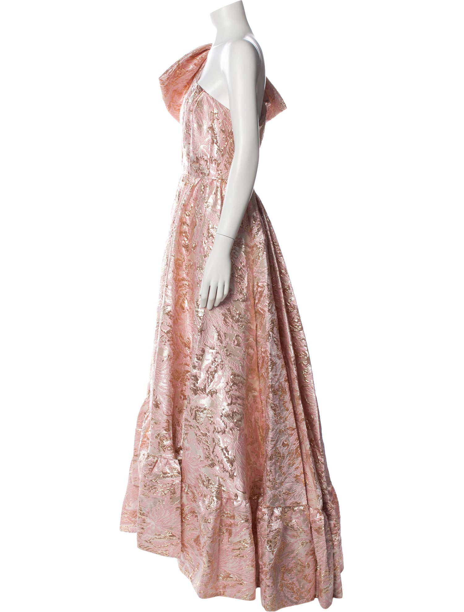 Ieena for Mac Duggal Lace Pattern Long Dress