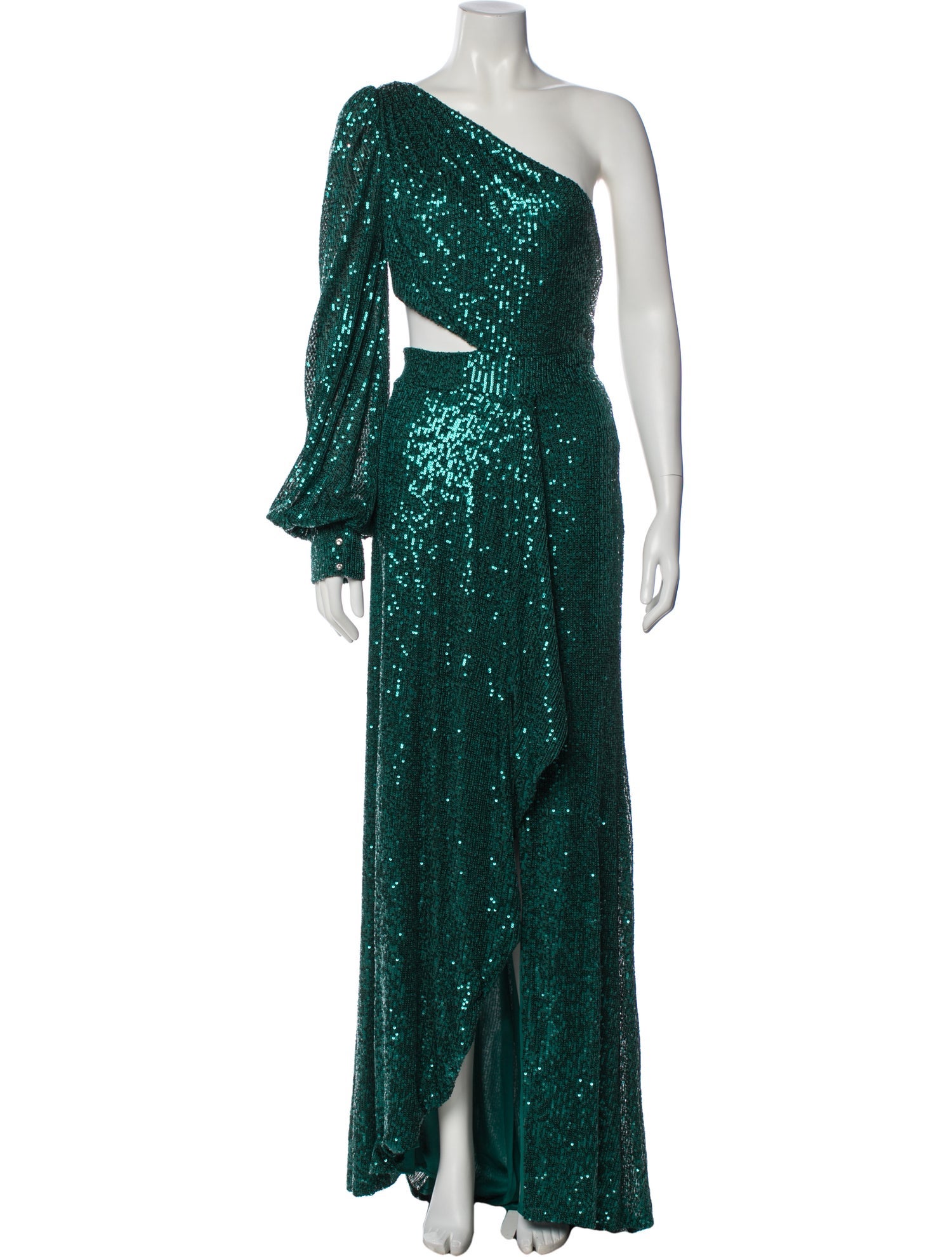 Ieena for Mac Duggal One-Shoulder Long Dress w/ Tags