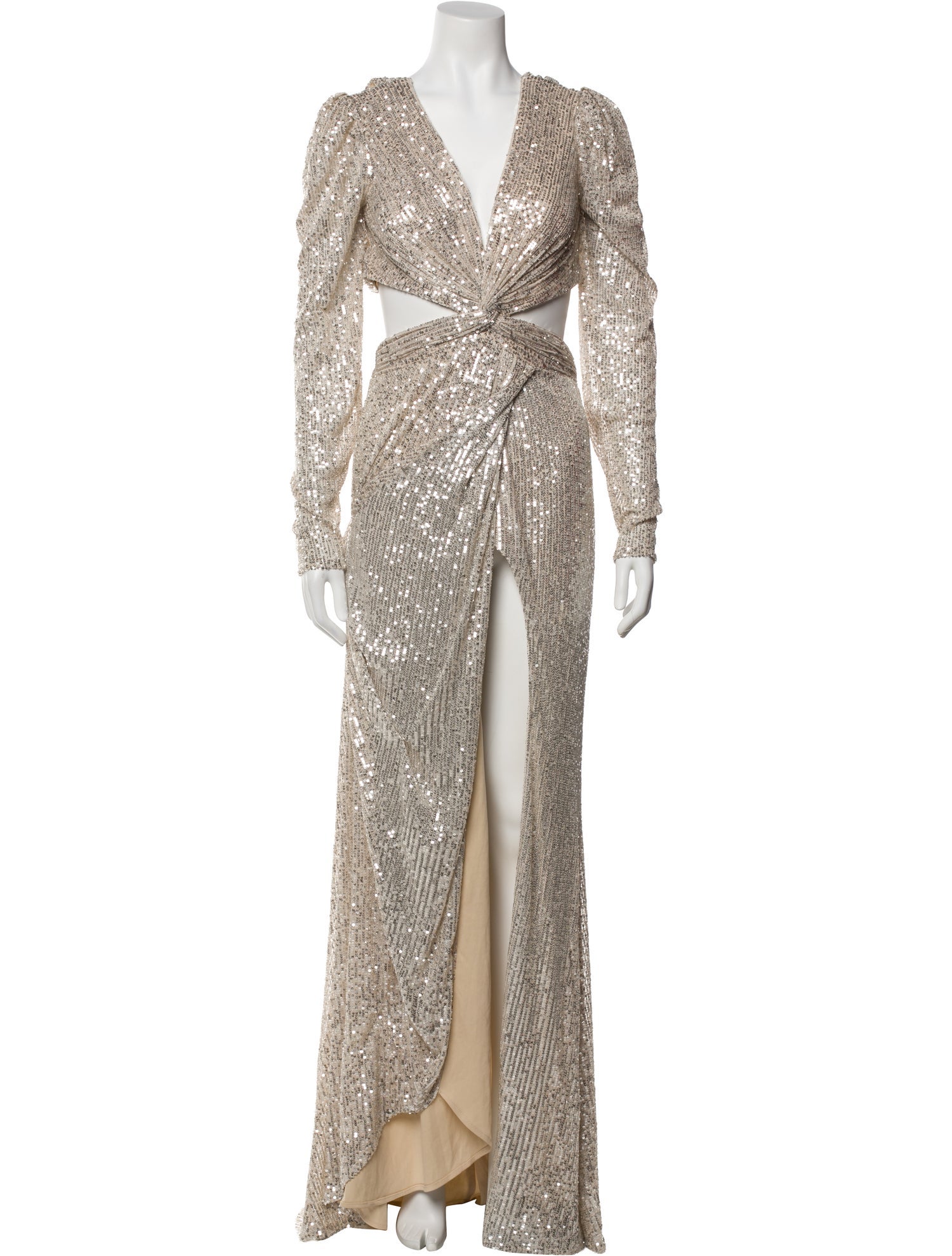 Ieena for Mac Duggal V-Neck Long Dress