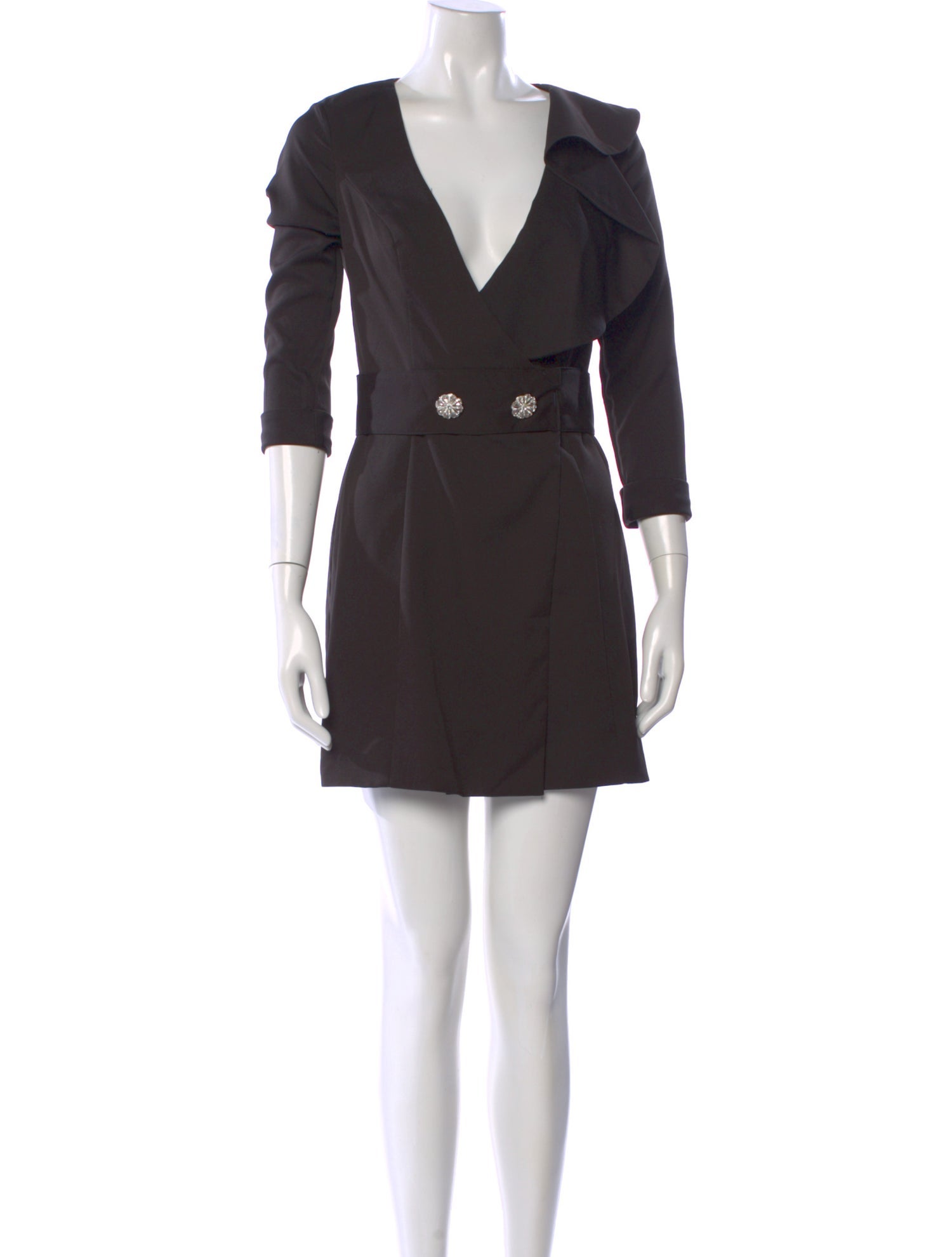 Ieena for Mac Duggal V-Neck Mini Dress