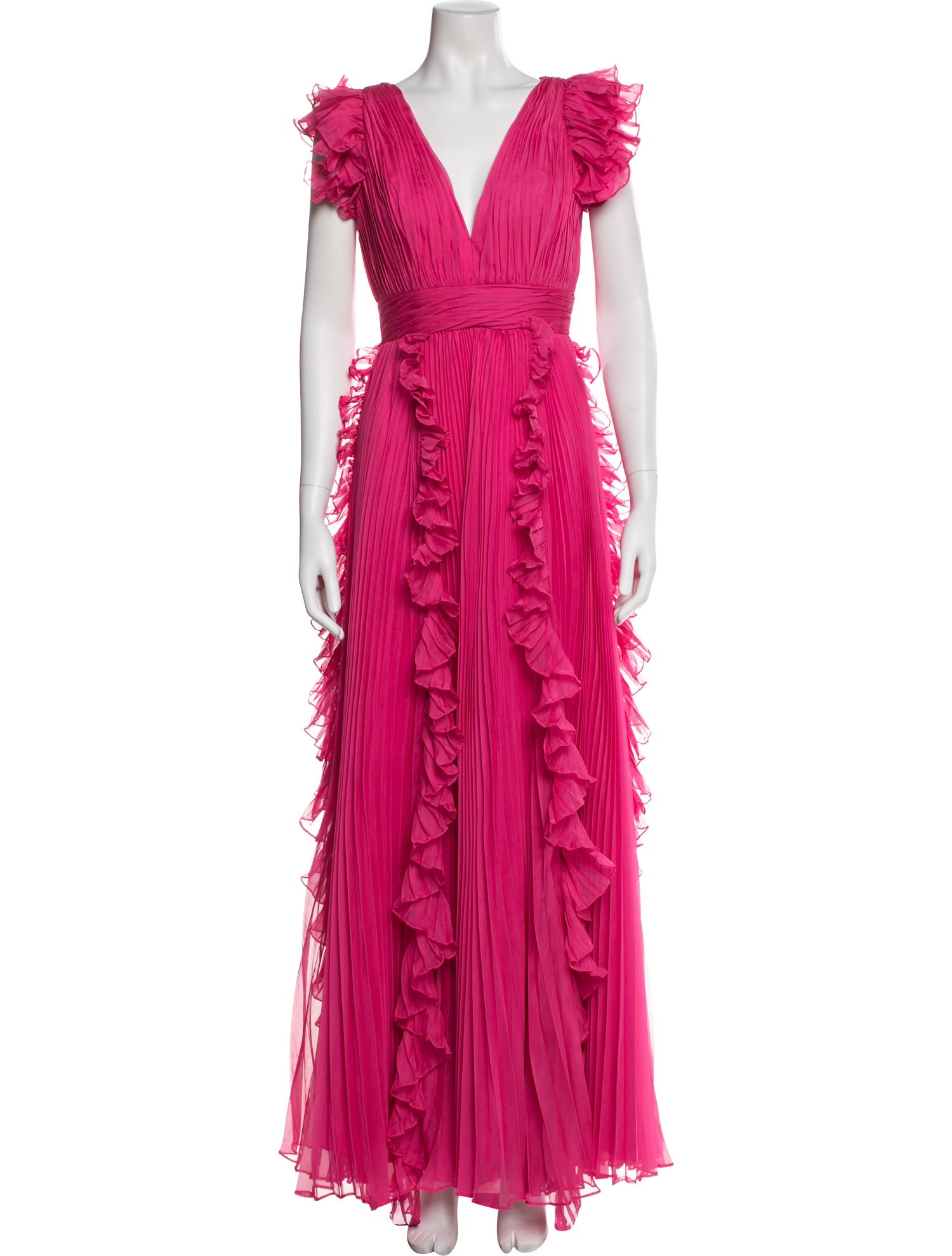 Ieena for Mac Duggal V-Neck Long Dress