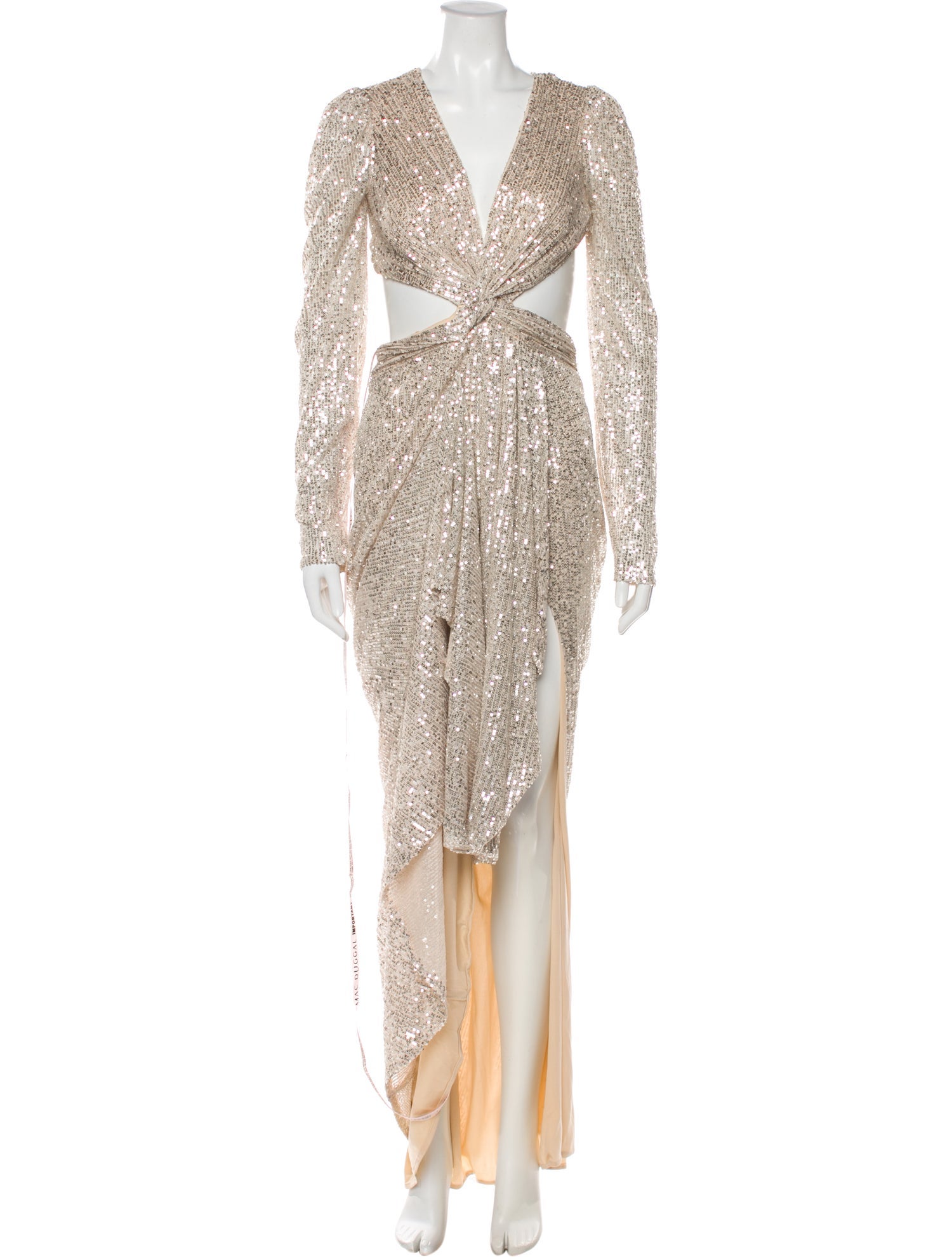 Ieena for Mac Duggal V-Neck Long Dress w/ Tags