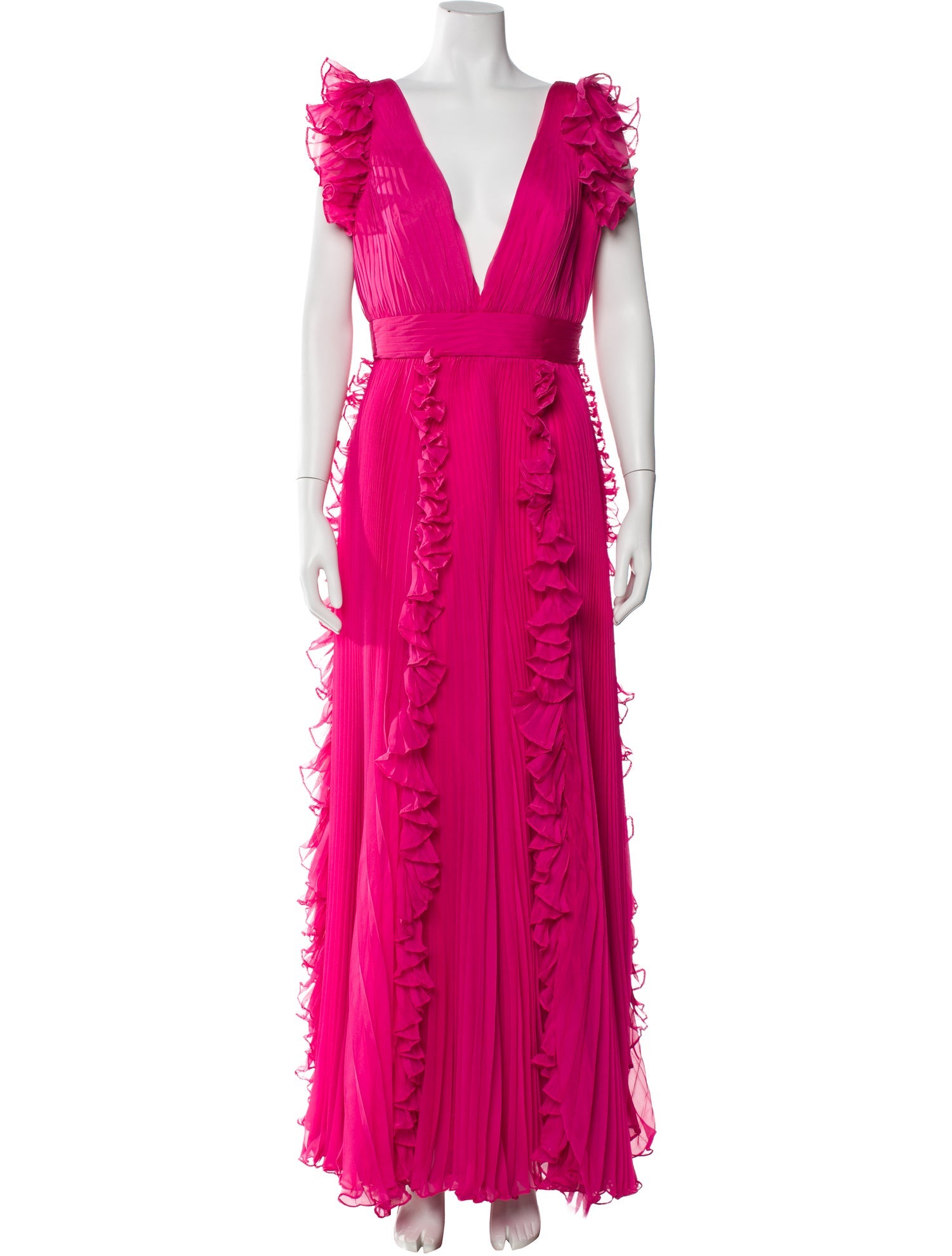 Ieena for Mac Duggal V-Neck Long Dress