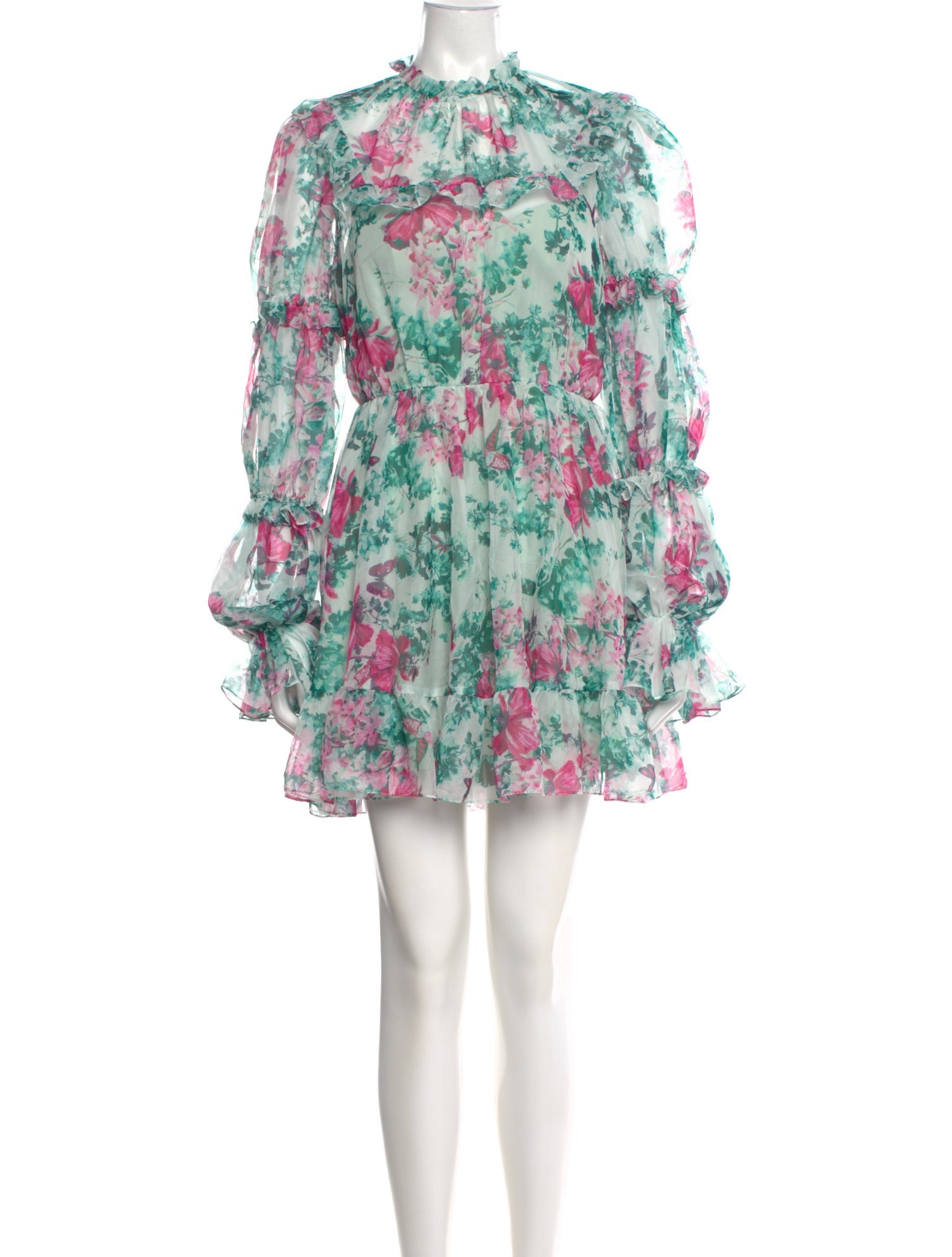 Ieena for Mac Duggal Floral Print Mini Dress w/ Tags