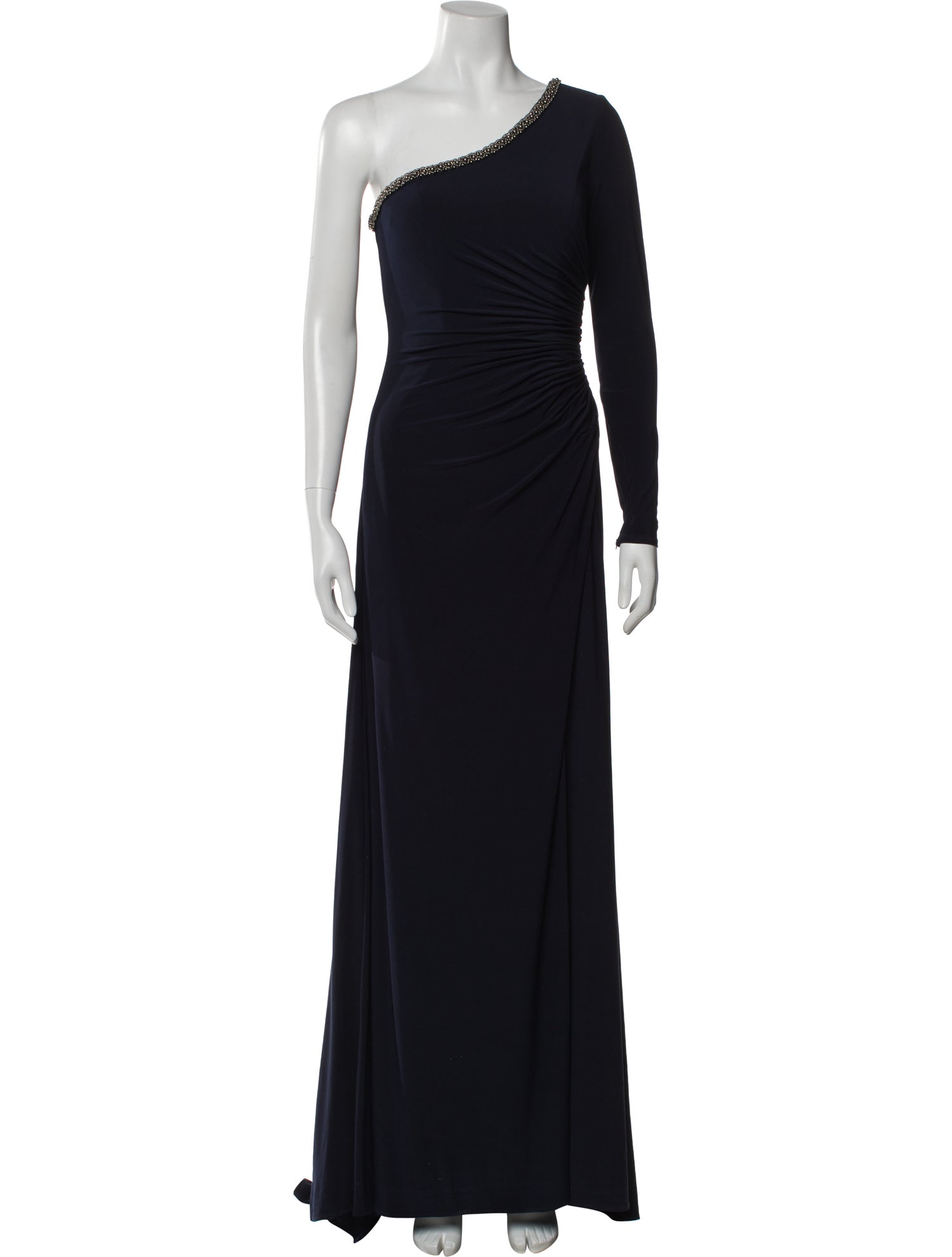 Ieena for Mac Duggal One-Shoulder Long Dress