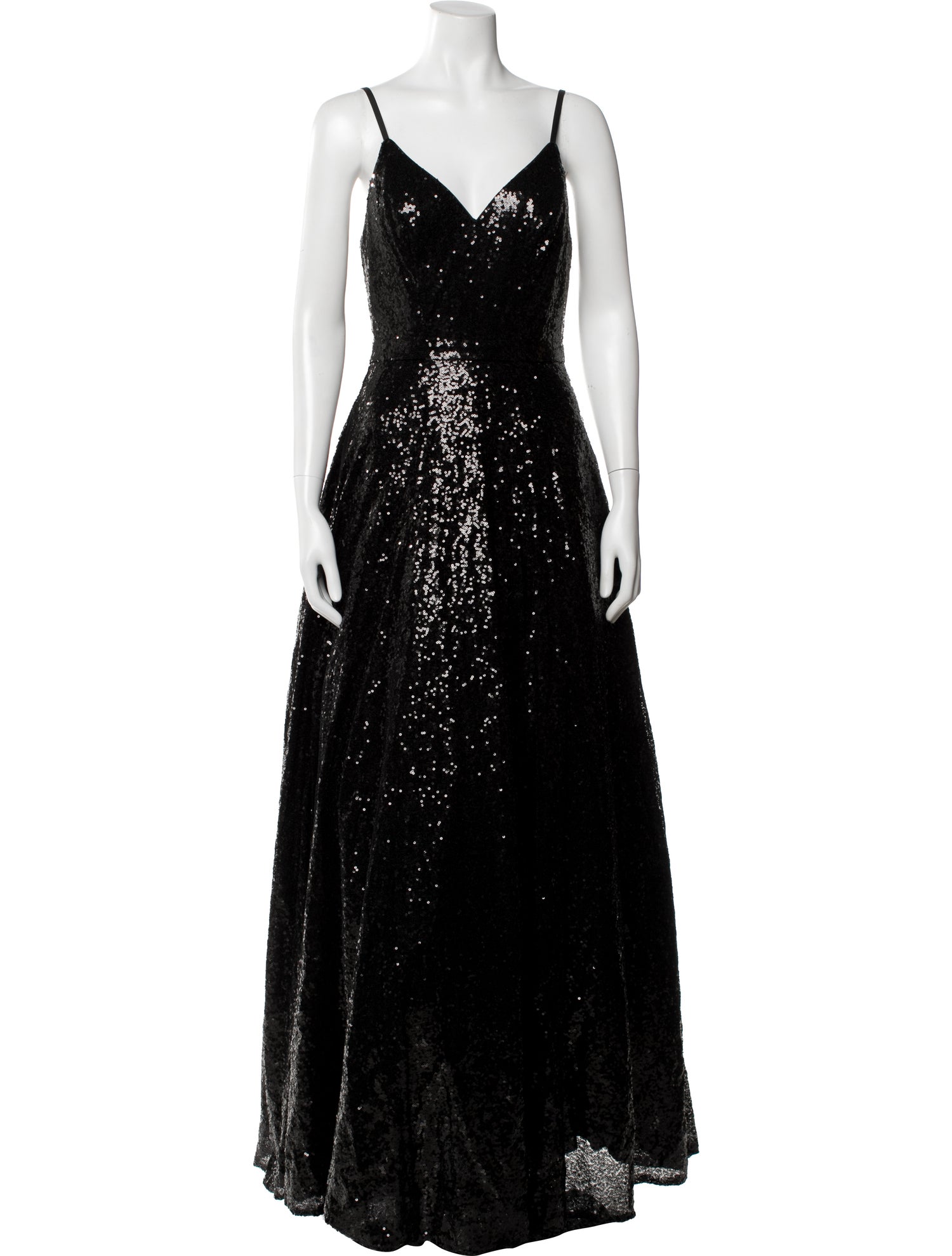 Ieena for Mac Duggal V-Neck Long Dress