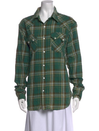 Imogene + Willie Plaid Print Long Sleeve Button-Up Top