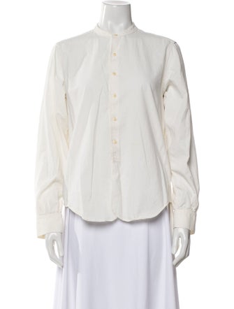 Imogene + Willie Mock Neck Long Sleeve Button-Up Top