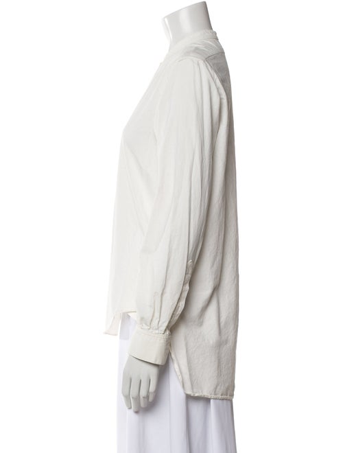 Imogene + Willie Mock Neck Long Sleeve Button-Up Top