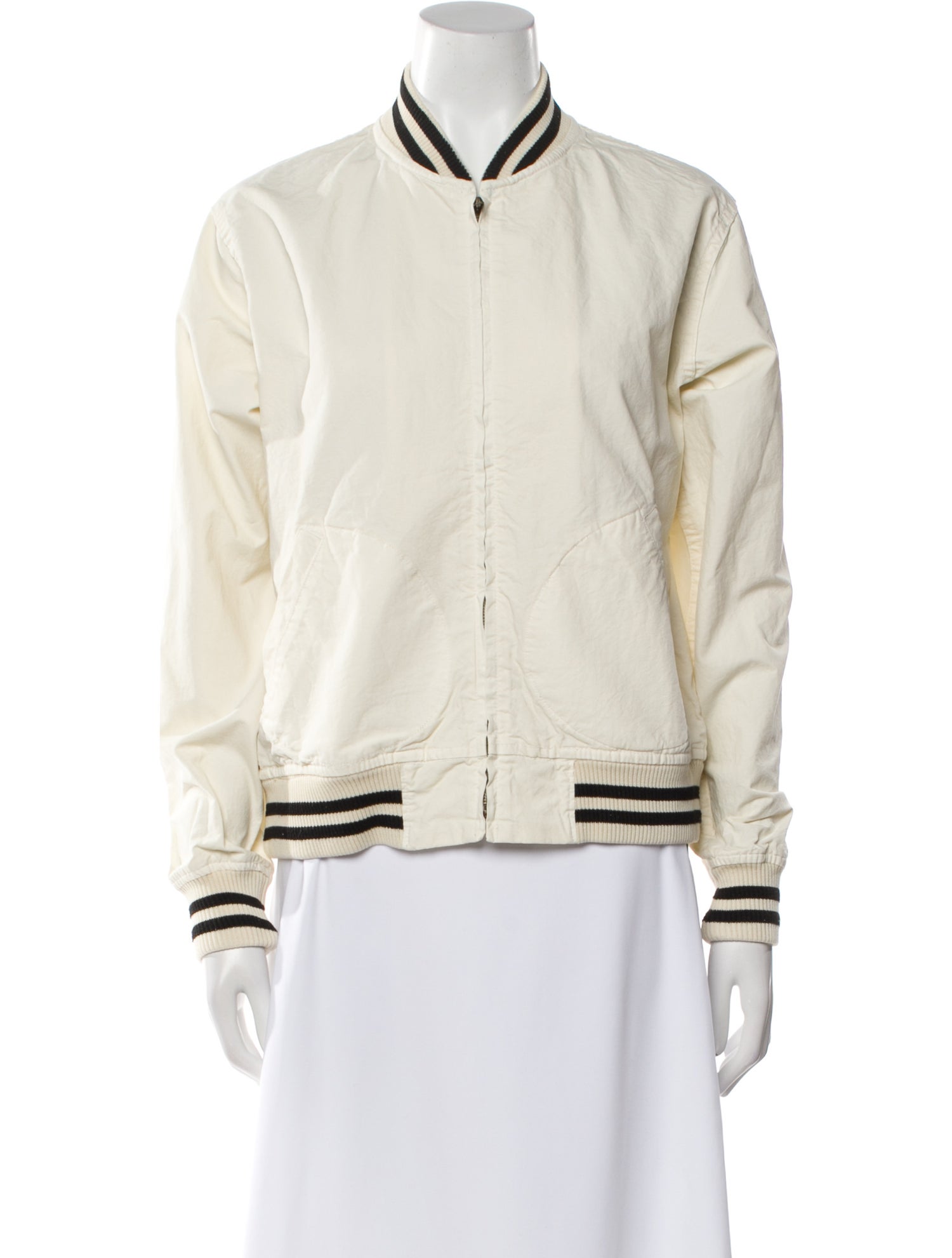 Imogene + Willie Striped Bomber Jacket