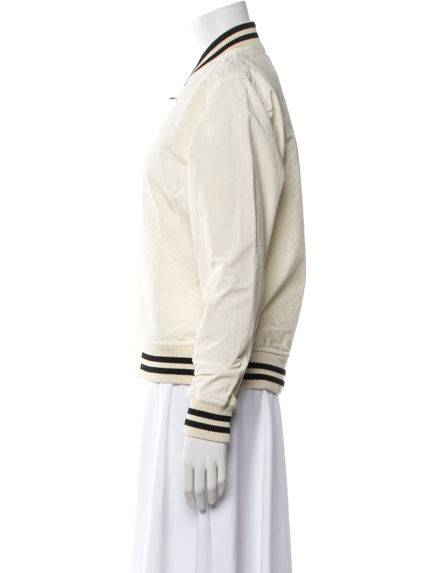 Imogene + Willie Striped Bomber Jacket