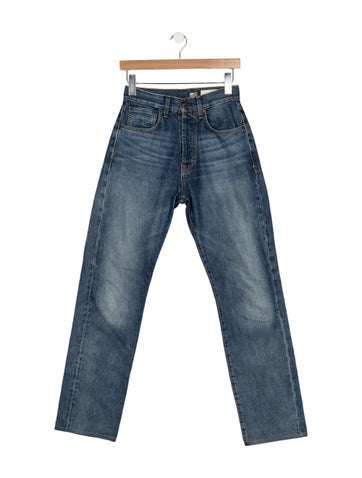 Pre-owned Imogene + Willie High-rise Straight Leg Jeans In Blue