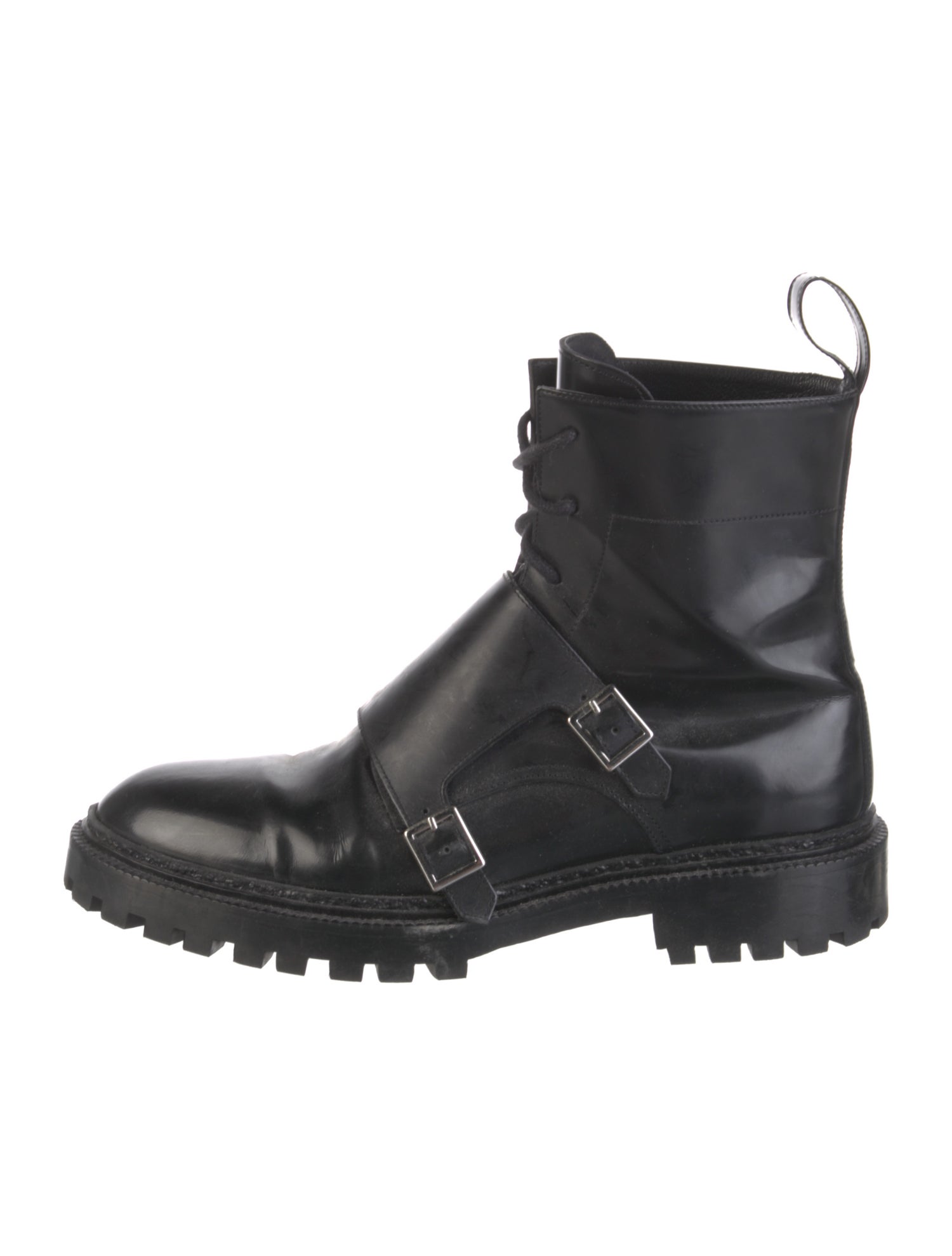 Inch2 Patent Leather Combat Boots