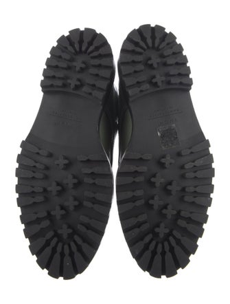 Inch2 Patent Leather Colorblock Pattern Combat Boots