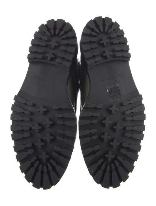 Inch2 Patent Leather Colorblock Pattern Combat Boots