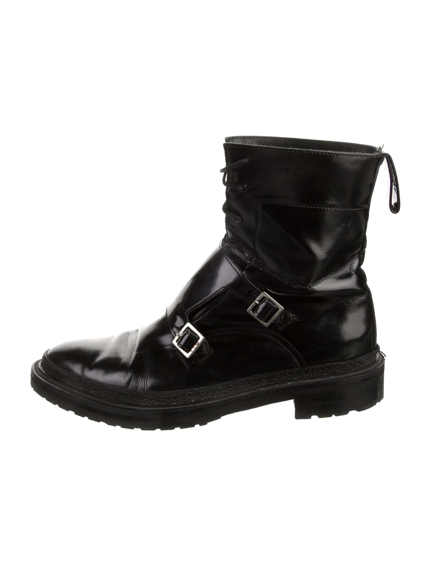 Inch2 Patent Leather Combat Boots