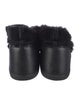 IKKII Leather Fur Trim Lace-Up Boots