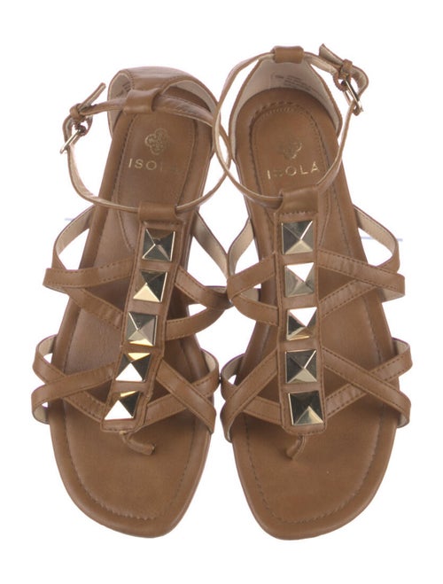 I'M Isola Marras Leather Studded Accents Gladiator Sandals