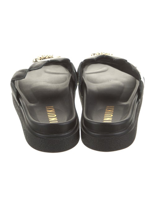 Inuikii Leather Animal Print Slides