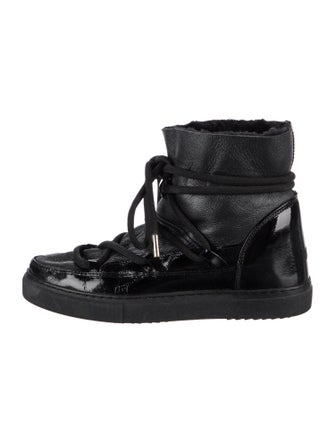 Inuikii Patent Leather Lace-Up Boots