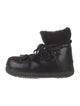 Inuikii Leather Fur Trim Lace-Up Boots