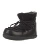 Inuikii Leather Fur Trim Lace-Up Boots