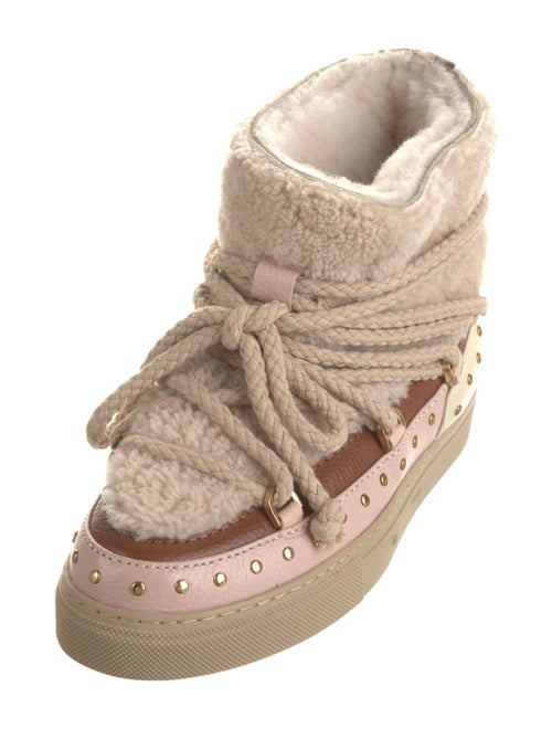 Inuikii Leather Faux Fur Trim Snow Boots