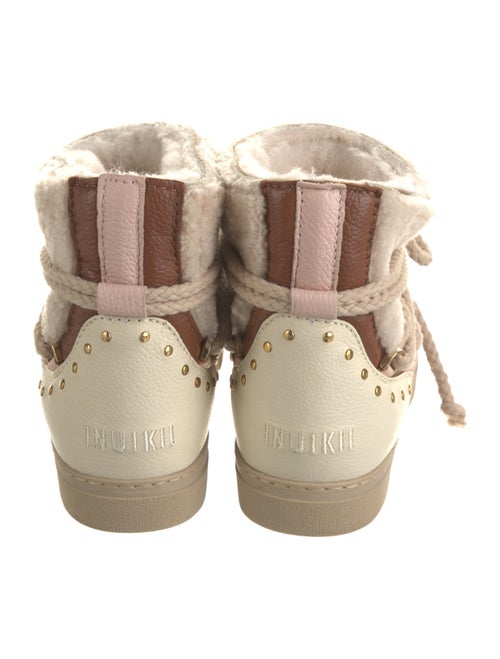 Inuikii Leather Faux Fur Trim Snow Boots