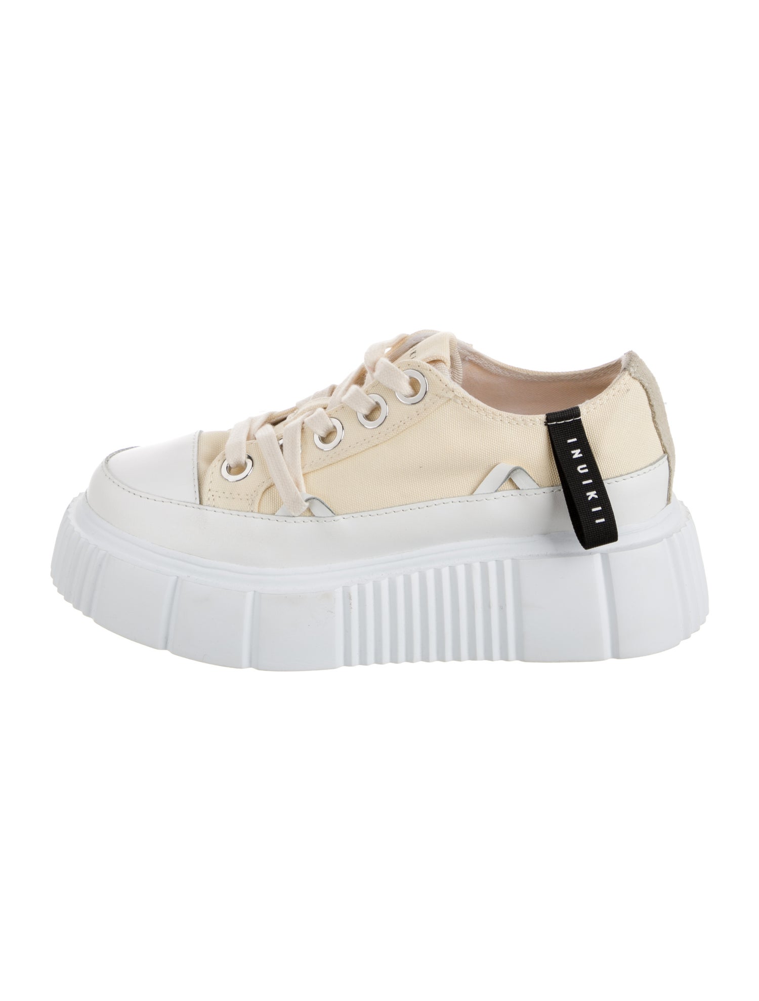 Inuikii Canvas Colorblock Pattern Sneakers