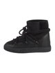 Inuikii Suede Leather Trim Embellishment Lace-Up Boots