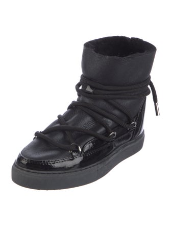 Inuikii Leather Fur Trim Boots