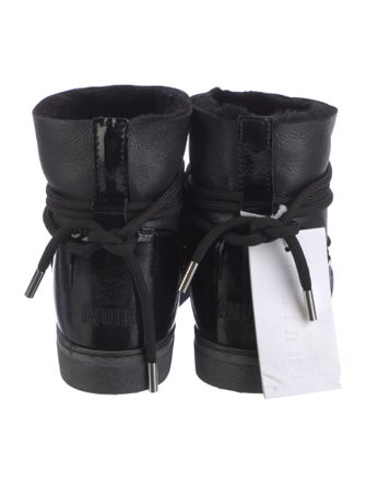 Inuikii Leather Fur Trim Boots