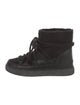 Inuikii Suede Leather Trim Embellishment Lace-Up Boots