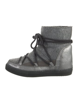 Inuikii Felt Patterned Lace-Up Boots