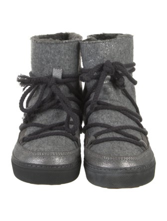 Inuikii Felt Patterned Lace-Up Boots