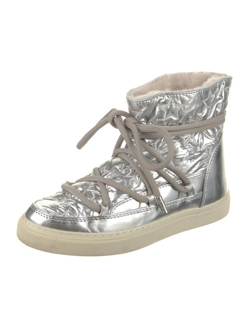 Inuikii Leather Embroidered Accent Lace-Up Boots