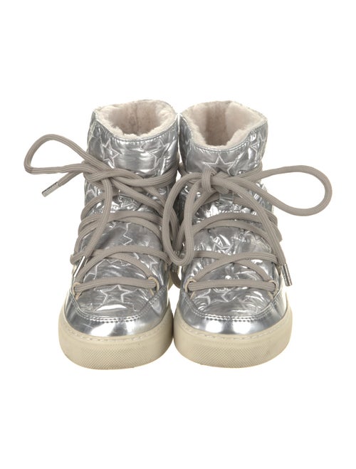 Inuikii Leather Embroidered Accent Lace-Up Boots