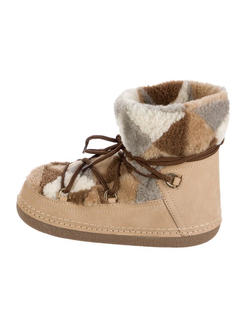 Inuikii Suede Fur Trim Lace-Up Boots