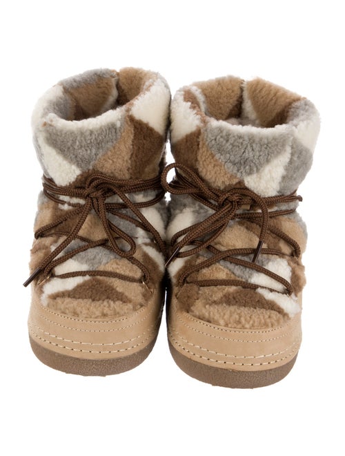 Inuikii Suede Fur Trim Lace-Up Boots