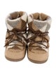 Inuikii Suede Fur Trim Lace-Up Boots