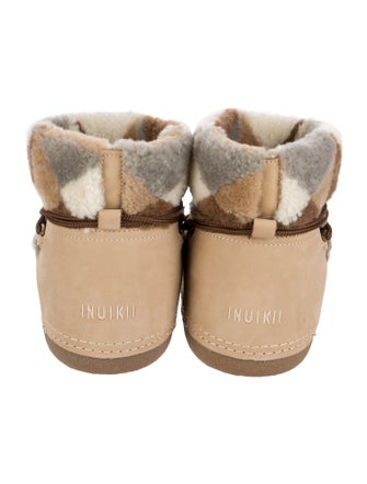 Inuikii Suede Fur Trim Lace-Up Boots