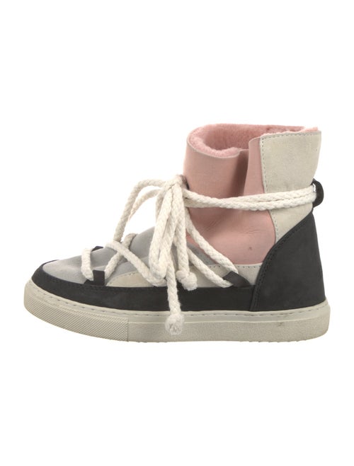 Inuikii Suede Colorblock Pattern Lace-Up Boots
