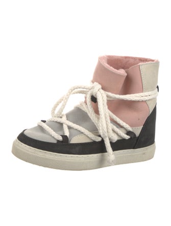 Inuikii Suede Colorblock Pattern Lace-Up Boots