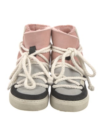 Inuikii Suede Colorblock Pattern Lace-Up Boots
